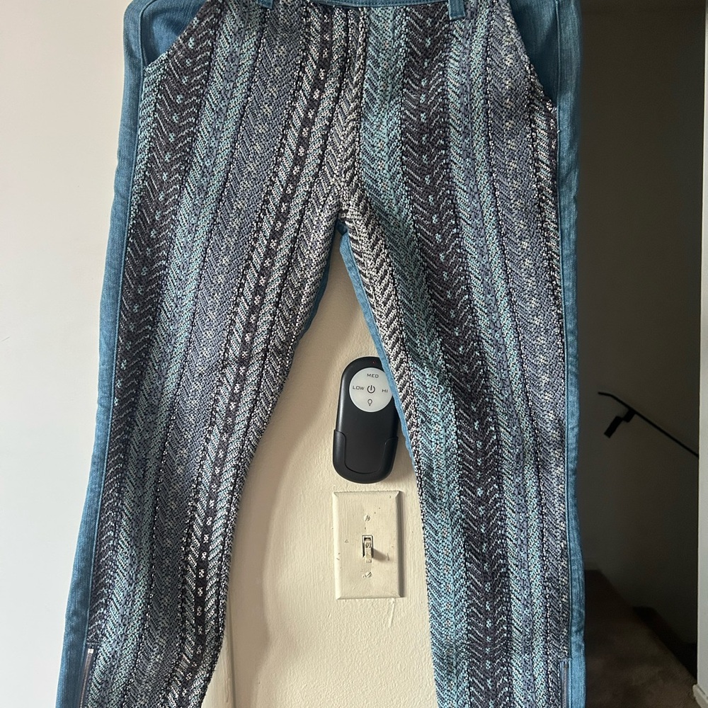 Stylish Blue and Black Patterned Pants